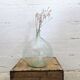 Transparent blown glass carafe