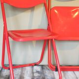 Paire de chaises pliantes années 80