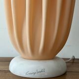 Athena table lamp draped in beige and pink, Georgia Jacob 1970