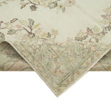 Turkish hand-knotted decorative 1970s beige carpet 170 cm x 295 cm