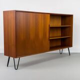 Teak Bookcase with One Sliding Door from Wk Möbel, 1960s