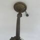 Antique bronze wall light in Louis XVI style - tulip-shaped glass paste flower.