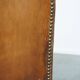 Sheepskin leather wing chair