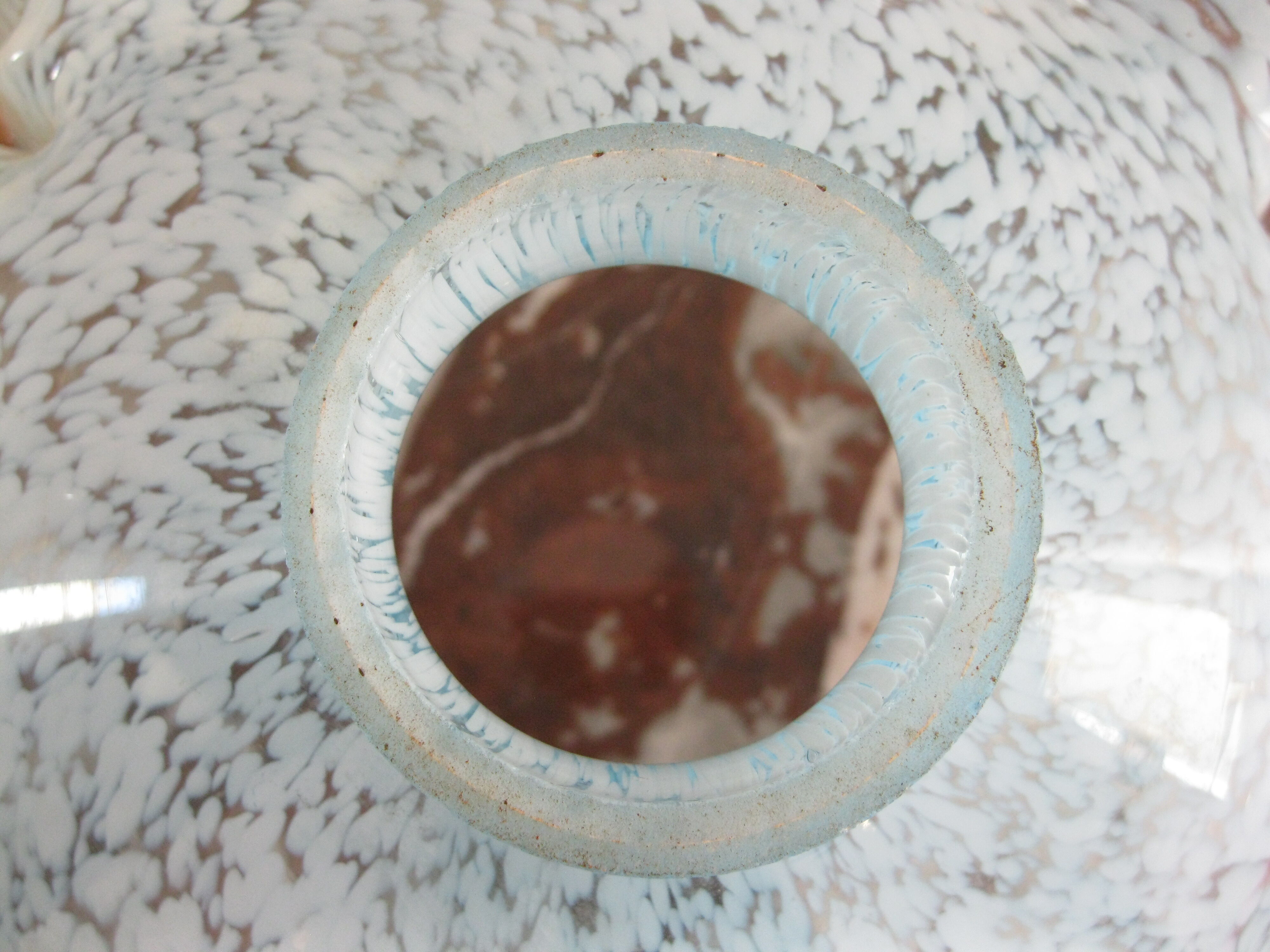 Opaline clichy blue lampshade