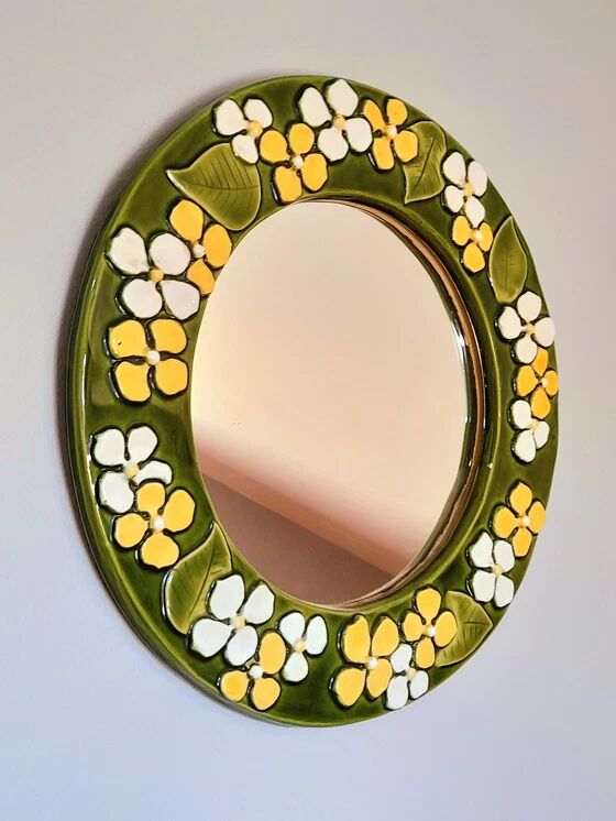 Mithé Espelt ceramic mirror, Tiaré model