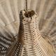 Small suspension, rattan luminaire in hat shape D:60cm