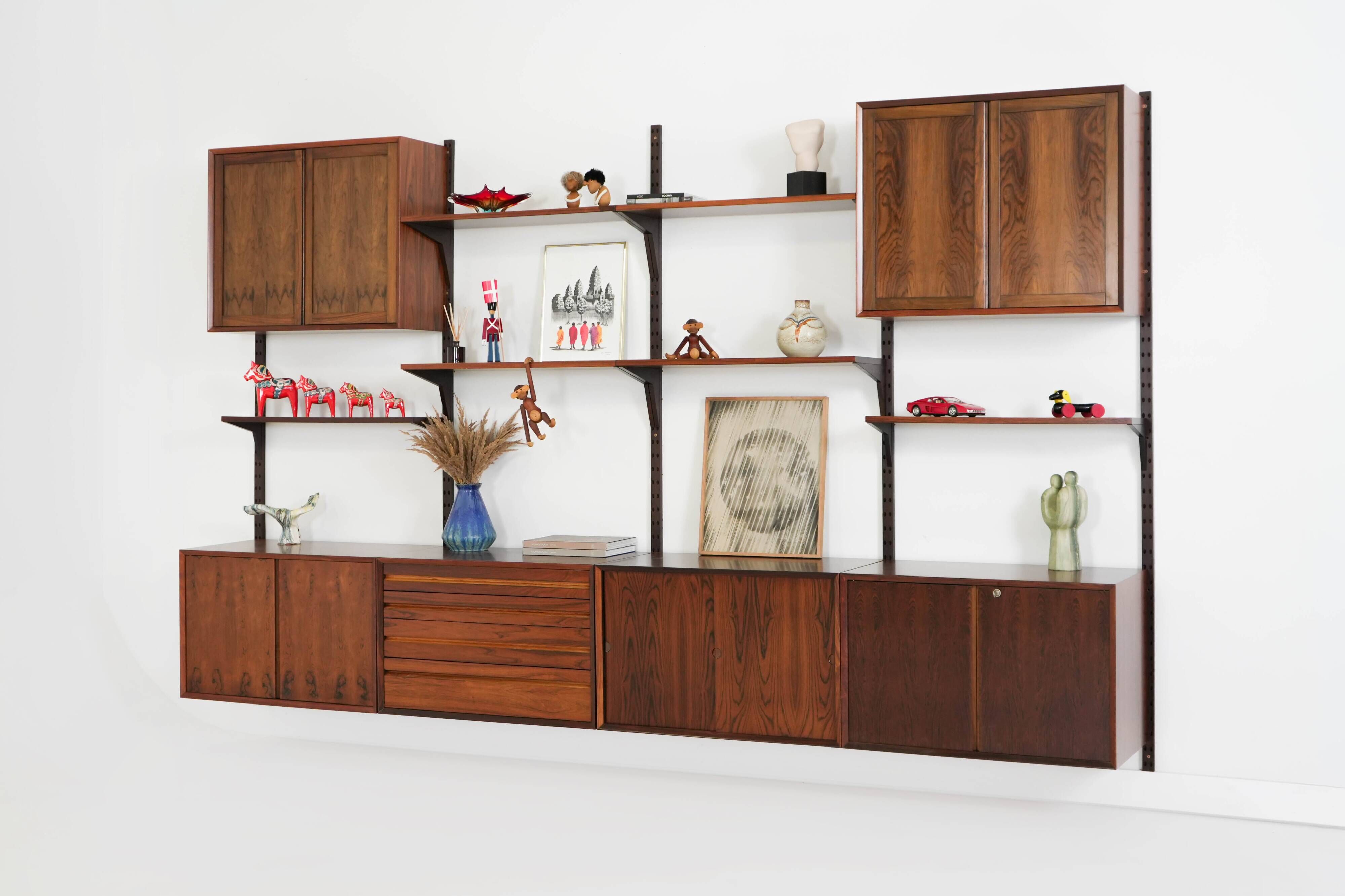 Modular shelving by Poul Cadovius, rosewood, 1970s