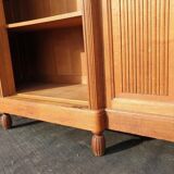 Library cabinet Art Deco columns with godrons