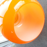 Ceiling lamp orange glass, opaline glass, year 1970s