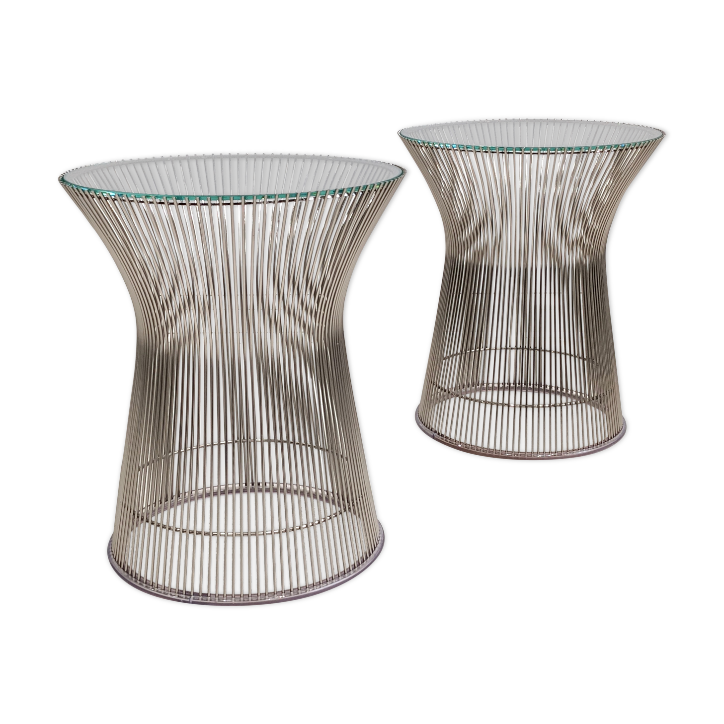 Set of two "Platner Side Table" by designer Warren Platner for Knoll