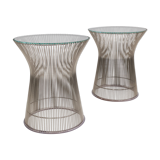 Set of two "Platner Side Table" by designer Warren Platner for Knoll