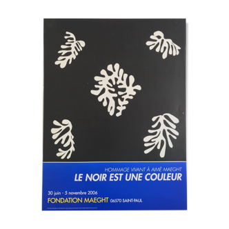 Henri MATISSE (d'ap.) Fondation Maeght / Le noir est une couleur, 2006. Affiche originale