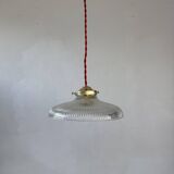 Vintage prism glass pendant light
