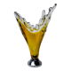 Sommerso vase by seguso in yellow murano glass, Italy, 1970