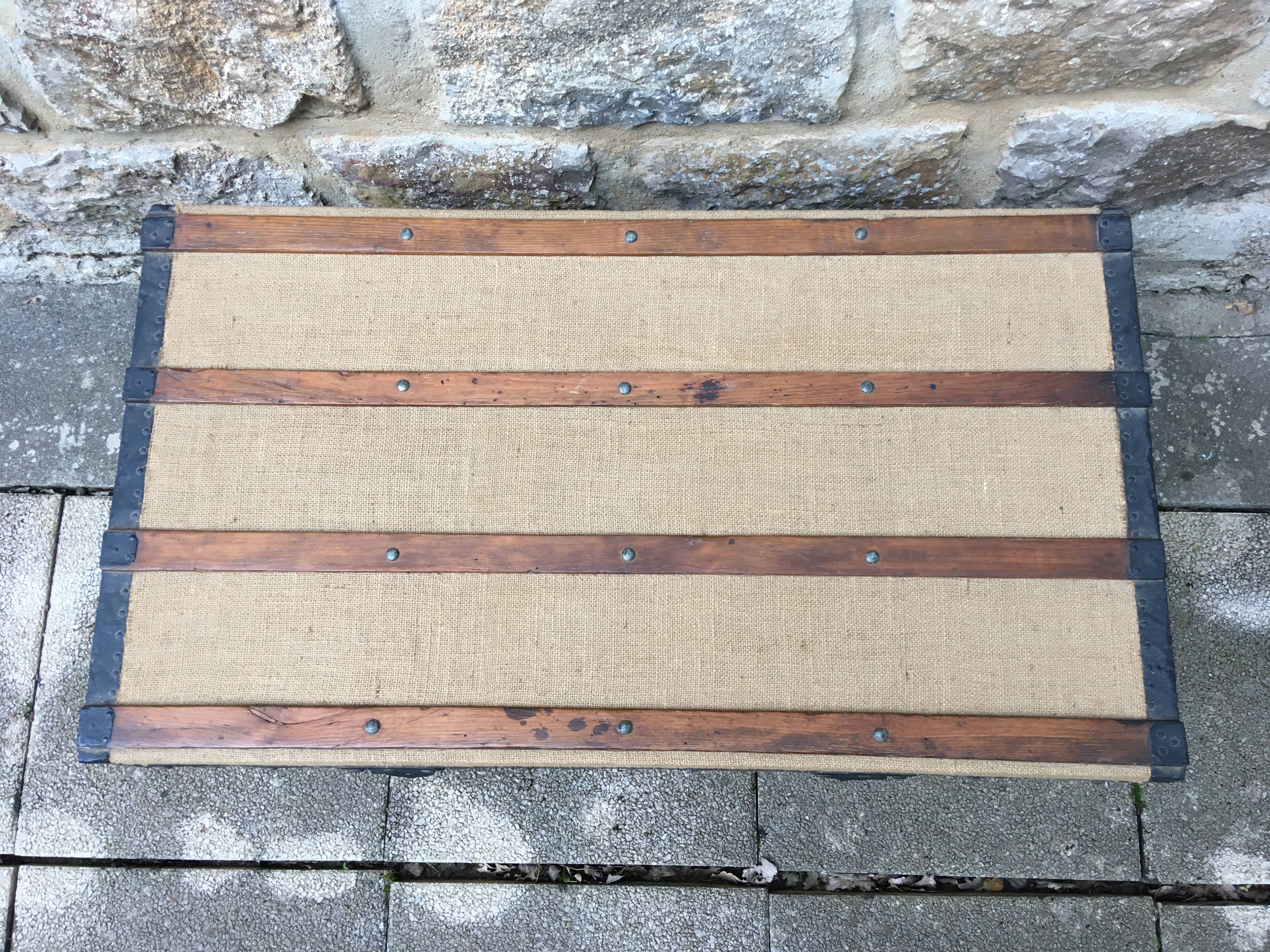 19th-century travel trunk