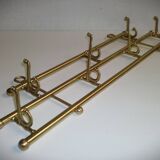 1 of 2 brass coat racks with 7 foldable hooks 1940s art-deco