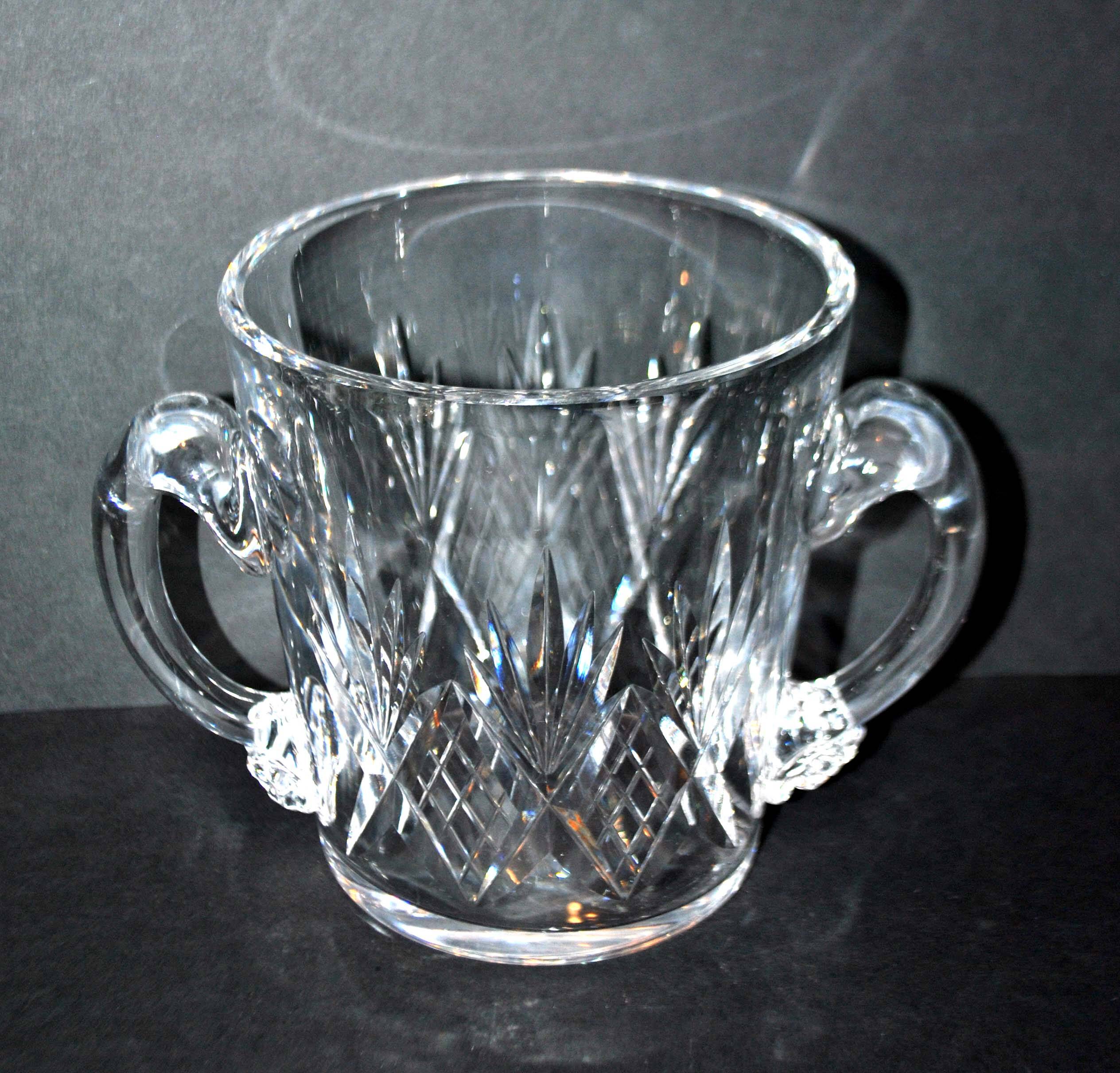 CRISTALLERIE LORRAINE LEMBERG Junon cut crystal ice bucket Chantilly style