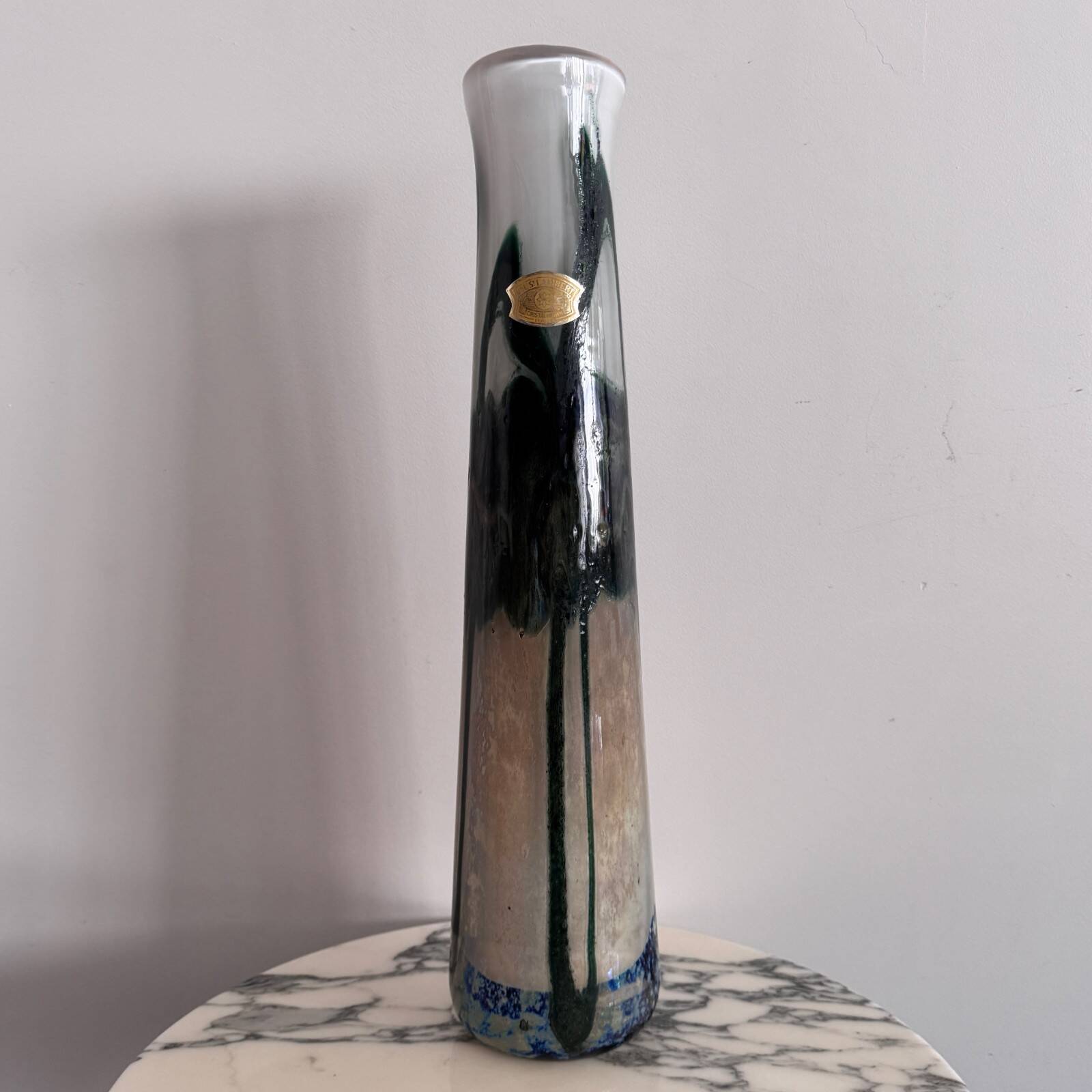 Multi-layered glass vase by Val-Saint-Lambert 20th century
