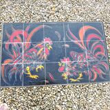 Antique cockfight ceramic coffee table