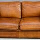Vintage two-seater leather sofa