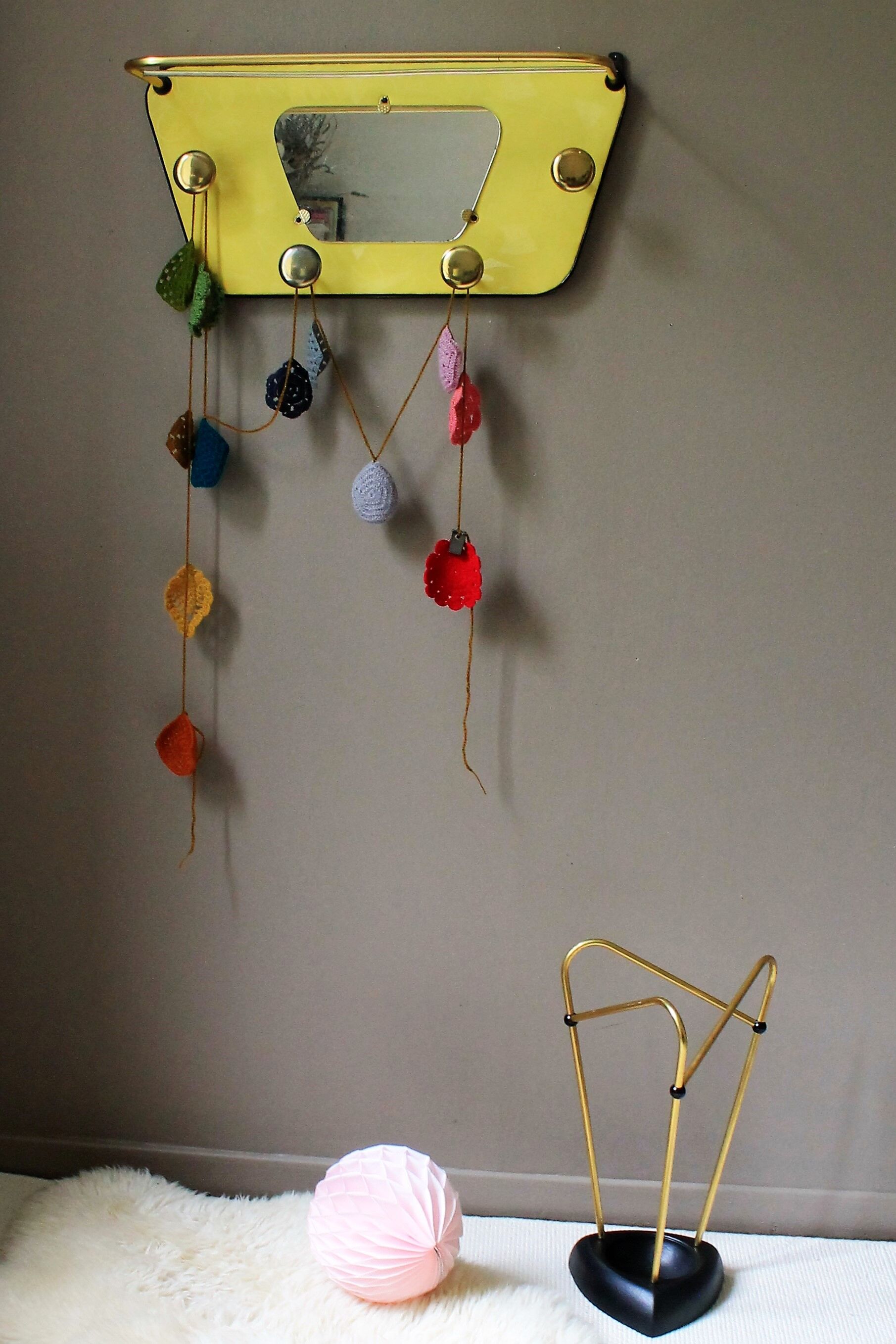 Brass umbrella carrier from the 1940s