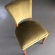 Chaises années 50 en velours vert bronze