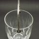 Vintage French Heavy Cut Glass Ice Bucket Silver Metal Carry Handle 4504