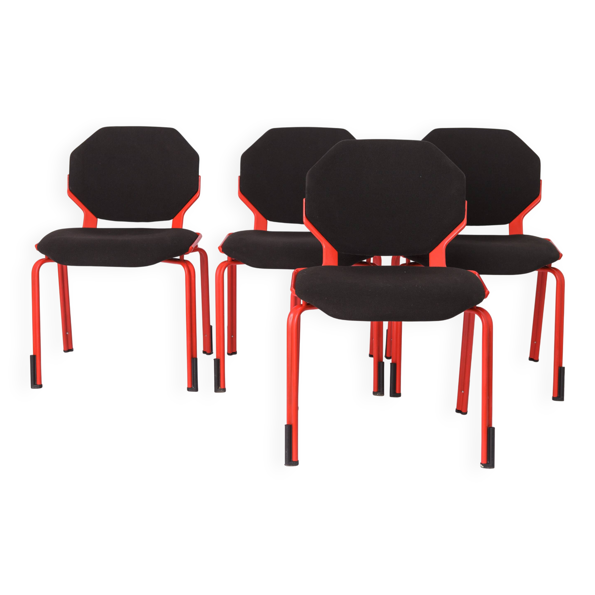 Space Age Chairs Set of 4, Fröscher Stacking Chairs, 1980s German Design