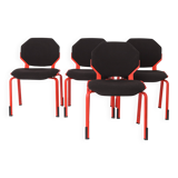 Space Age Chairs Set of 4, Fröscher Stacking Chairs, 1980s German Design
