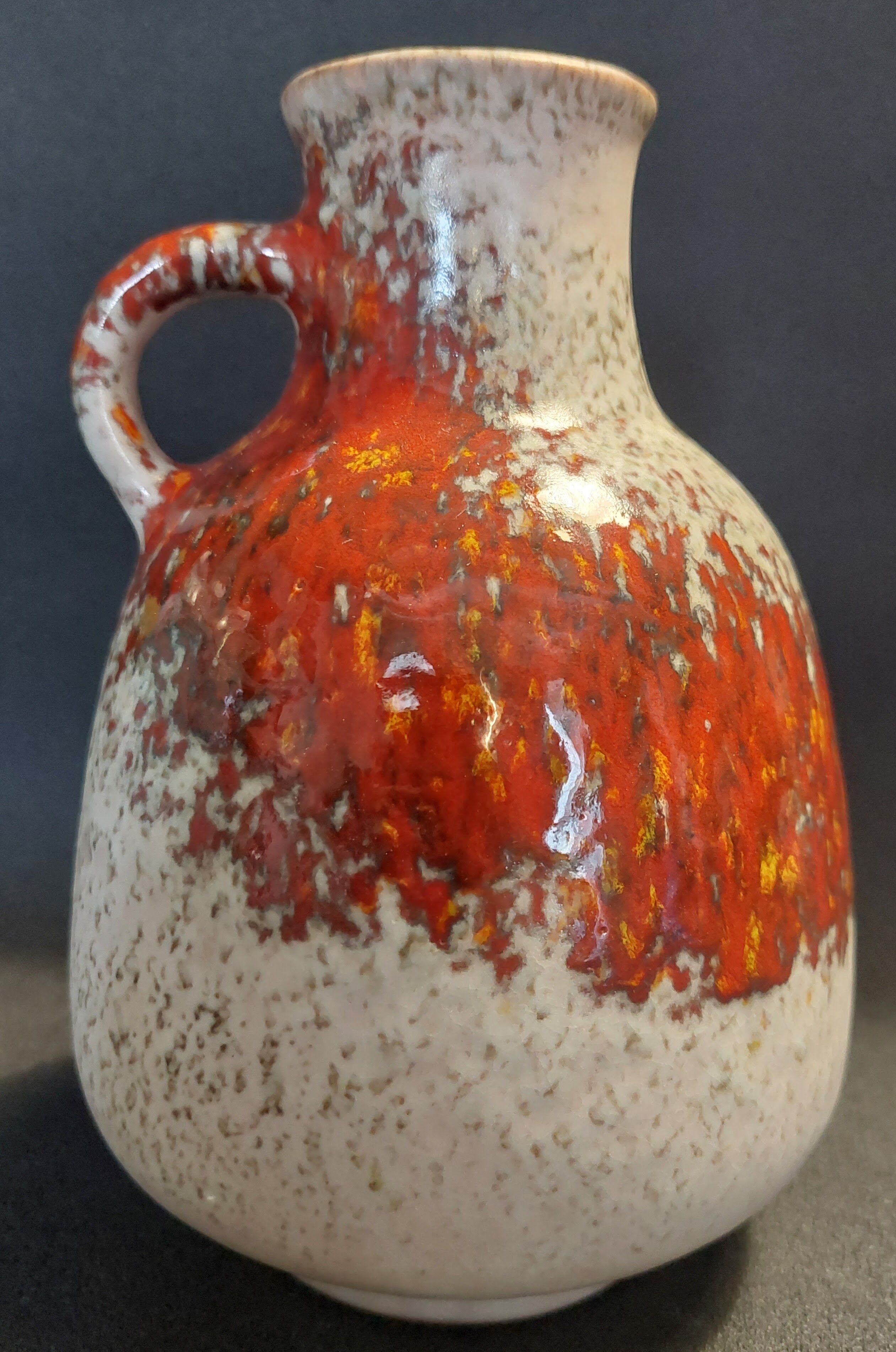 German ceramic vase by Fridgart for Karlsruher majolica from the 1960s.