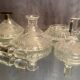 Bohemian crystal set with carved decoration
