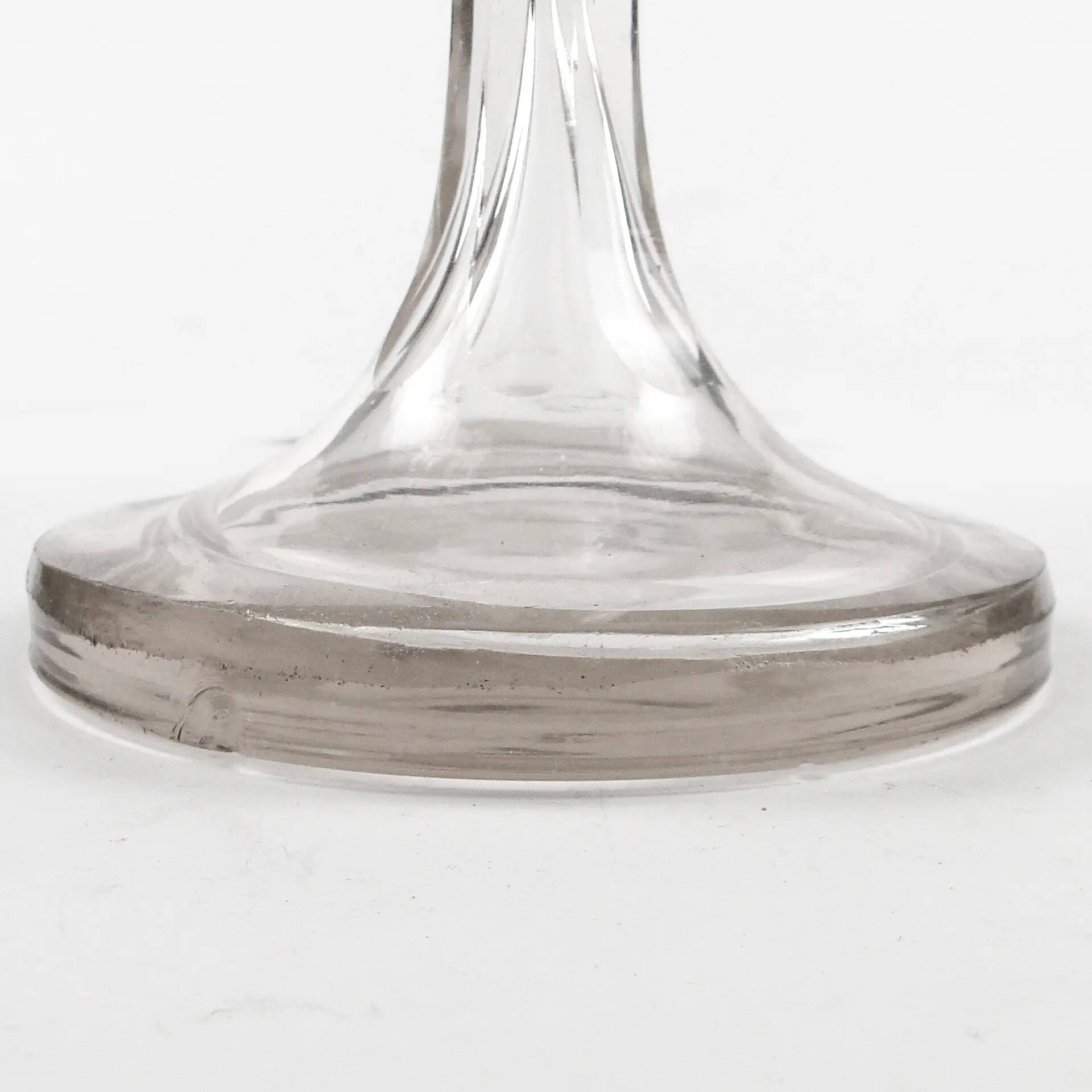 Biedermeier compote, transparent crystal, Czechia, 19th century