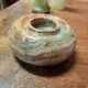 Set of three marble candlesticks