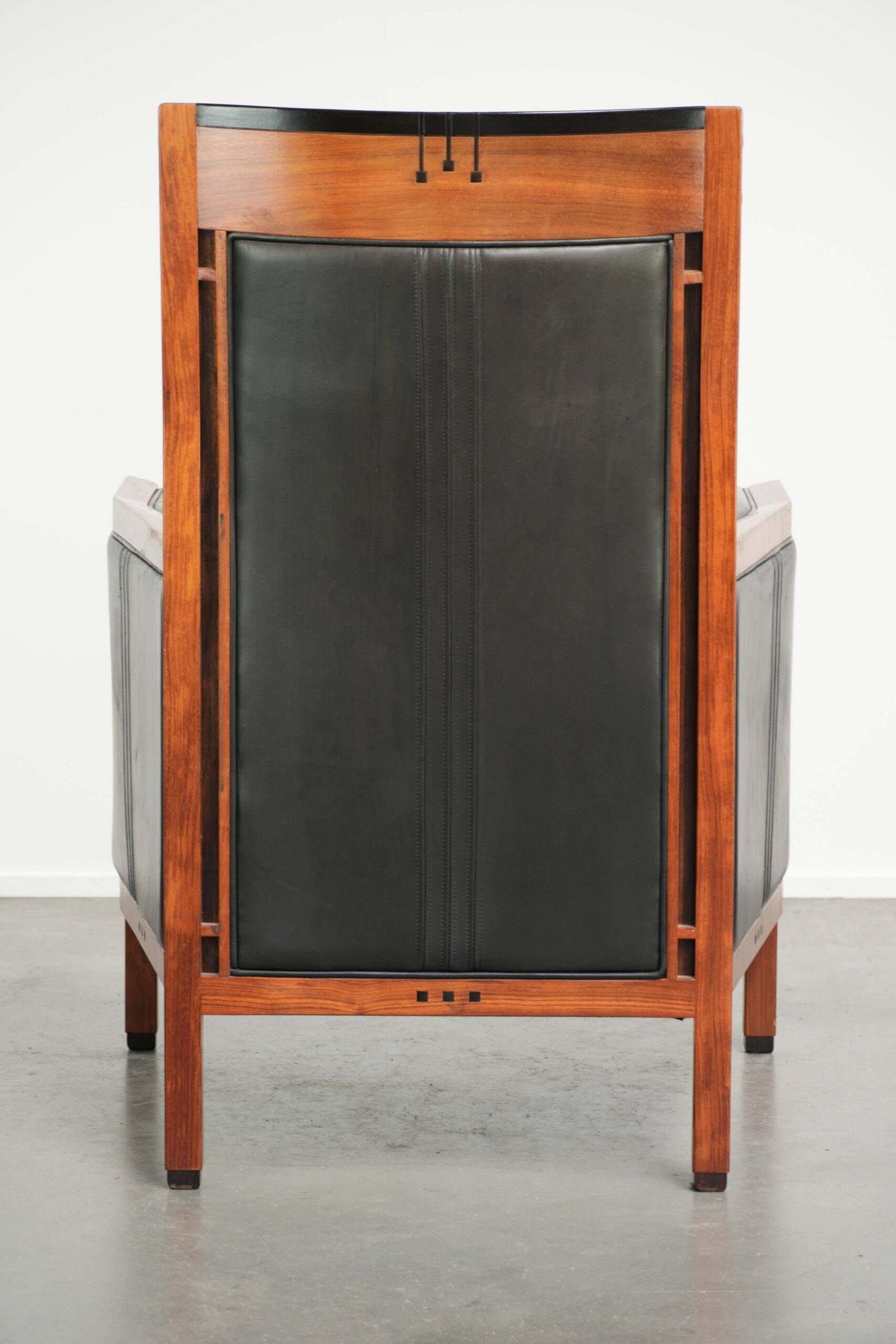 Stylish cowhide Art Deco design armchair