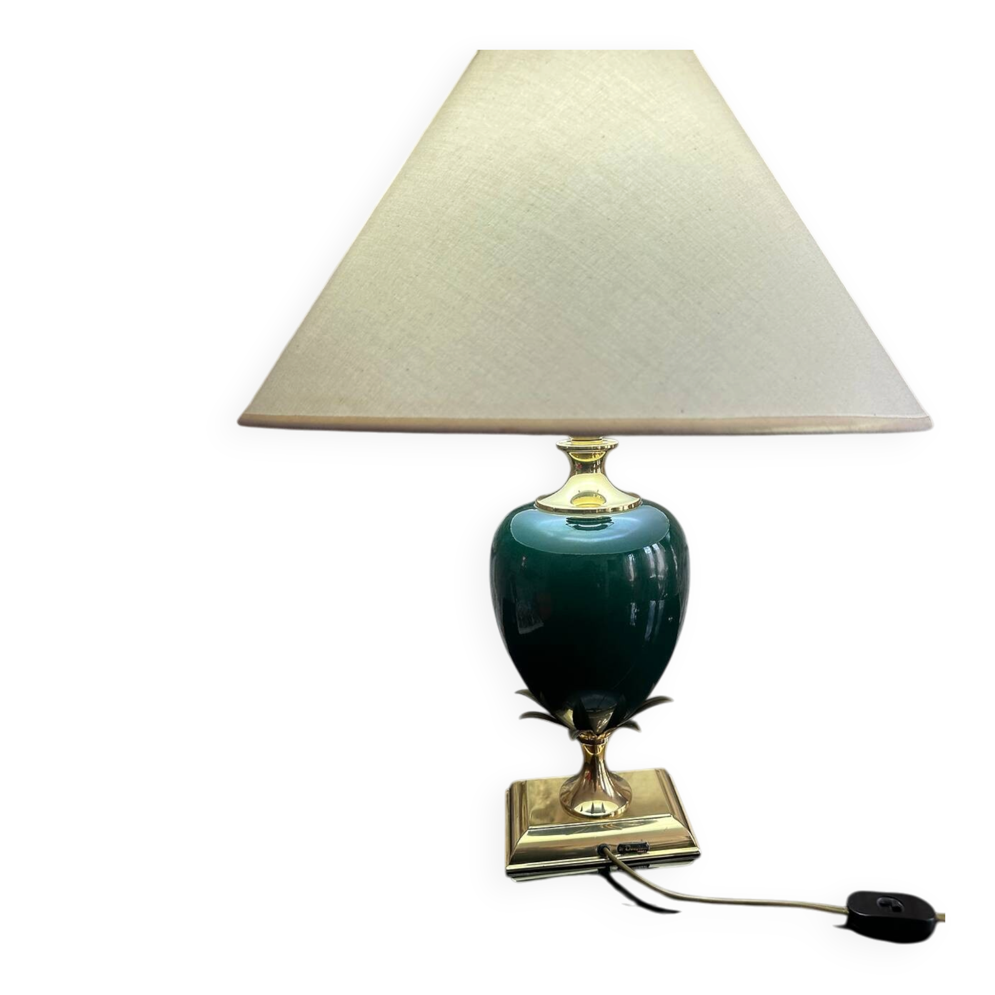 Vintage pineapple lamp signed Le Dauphin