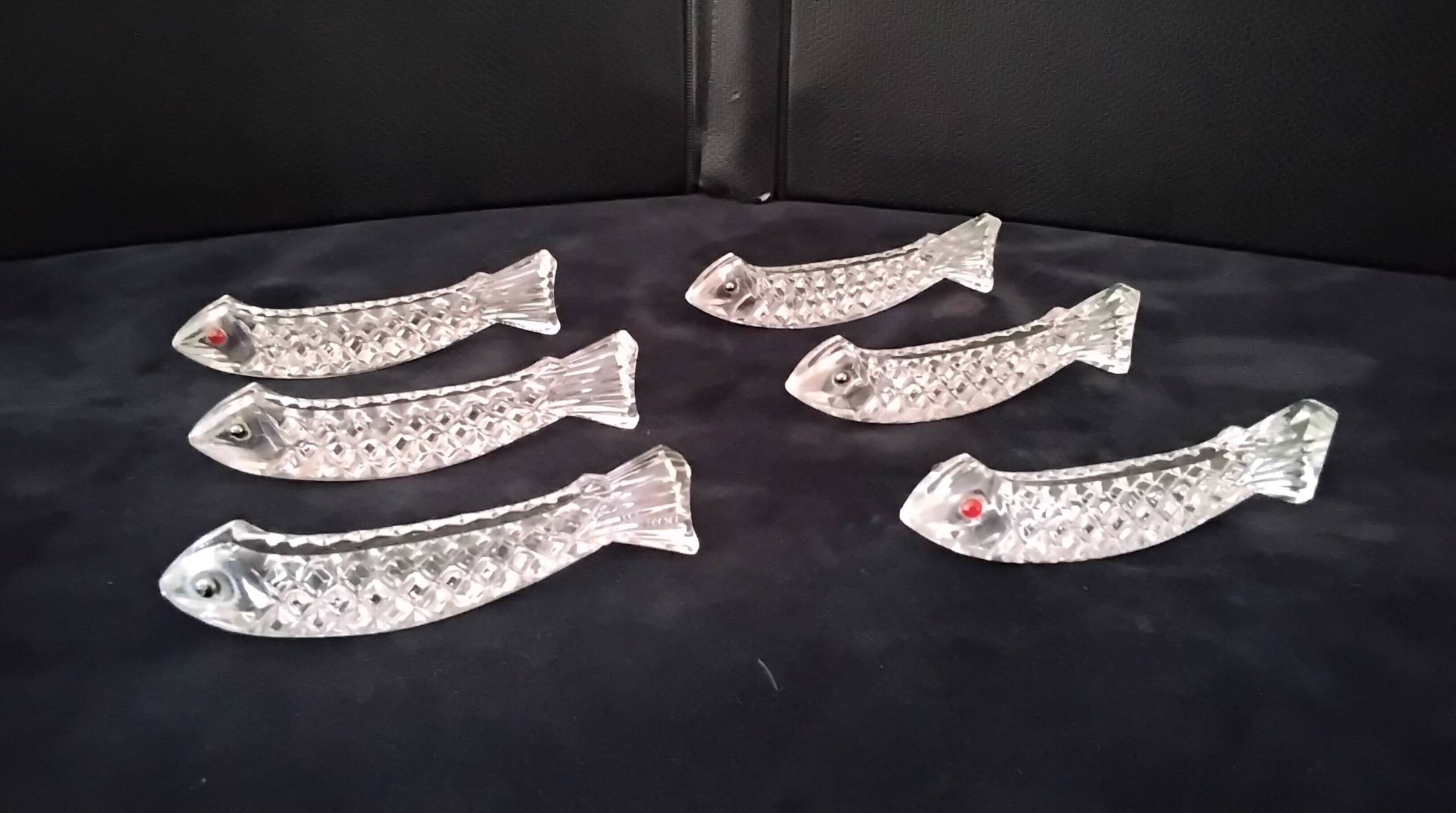 6 Porte couteaux cristal zoomorphes