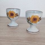 Lot 2 sunflower flower egg cups Handcrafted