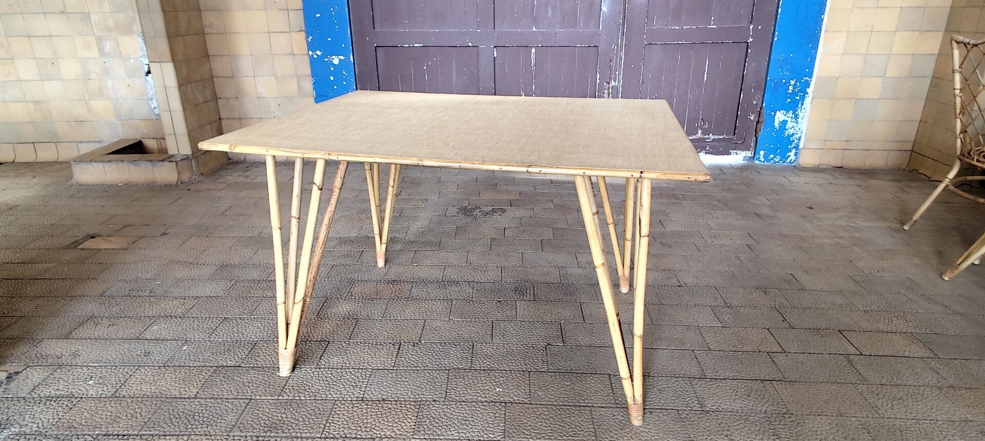 Rattan dining table