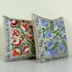 Set of 2 vintage embroidered cushion covers 48x48 cm