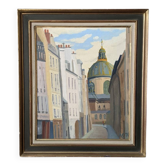Huile sur toile rue de Paris