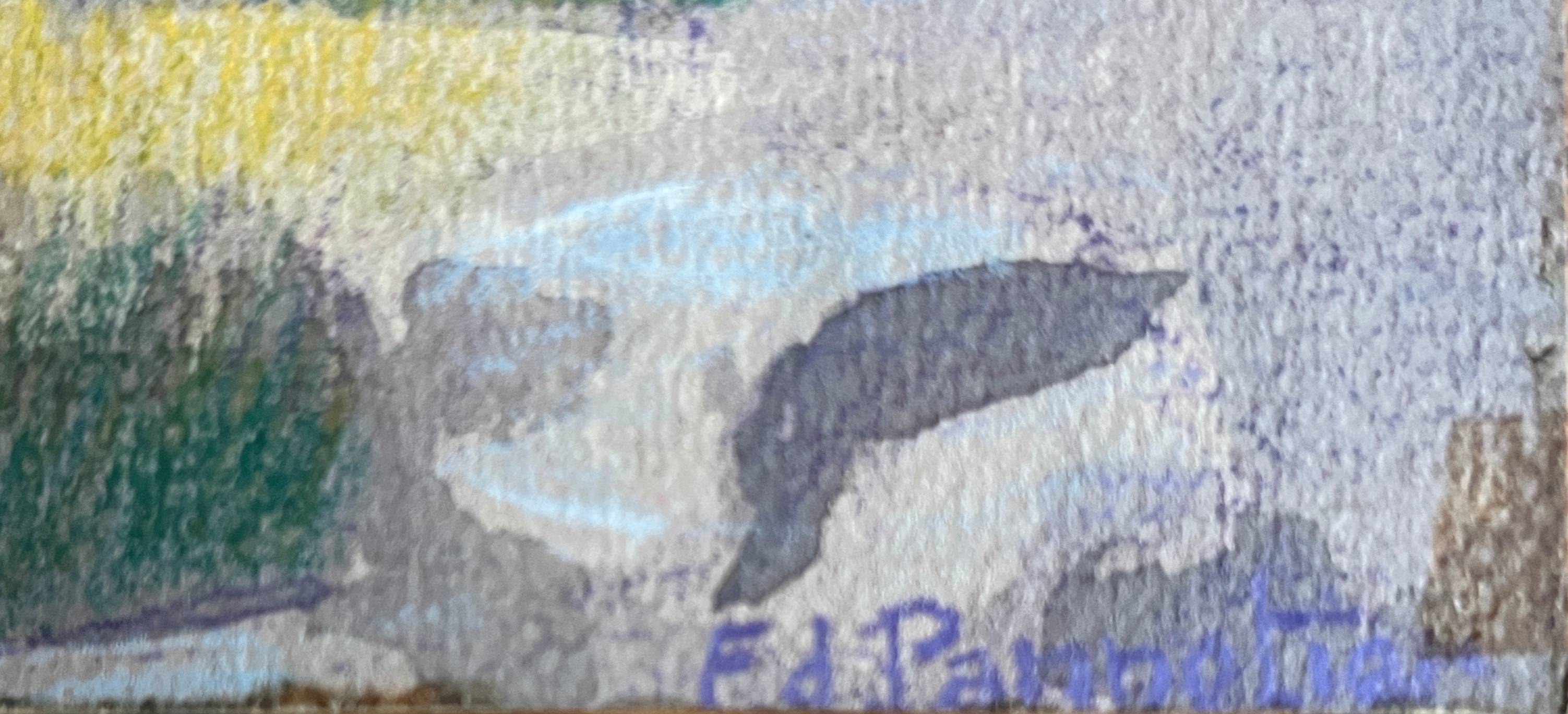 Paintings set of 6 drawings by Ed. Pannetier (1884-1965) Provence Côte d'Azur