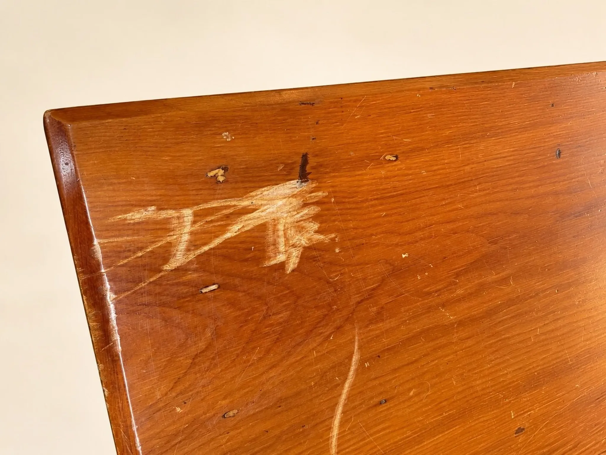 Farmhouse table and benches – Louis-Philippe style – Pitch pine