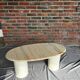 Marble and steel coffee table