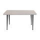 Table basse grise pieds métalliques