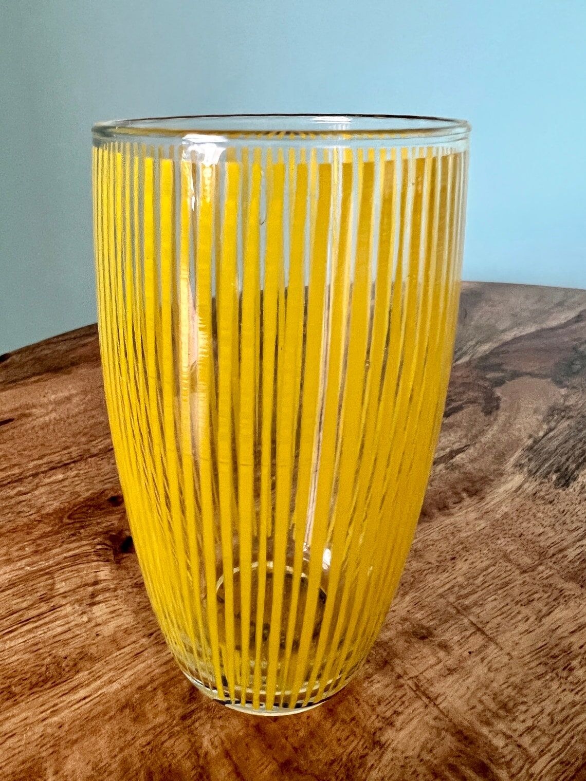 Colored glasses for water and wine mid-century modern 50s 60s