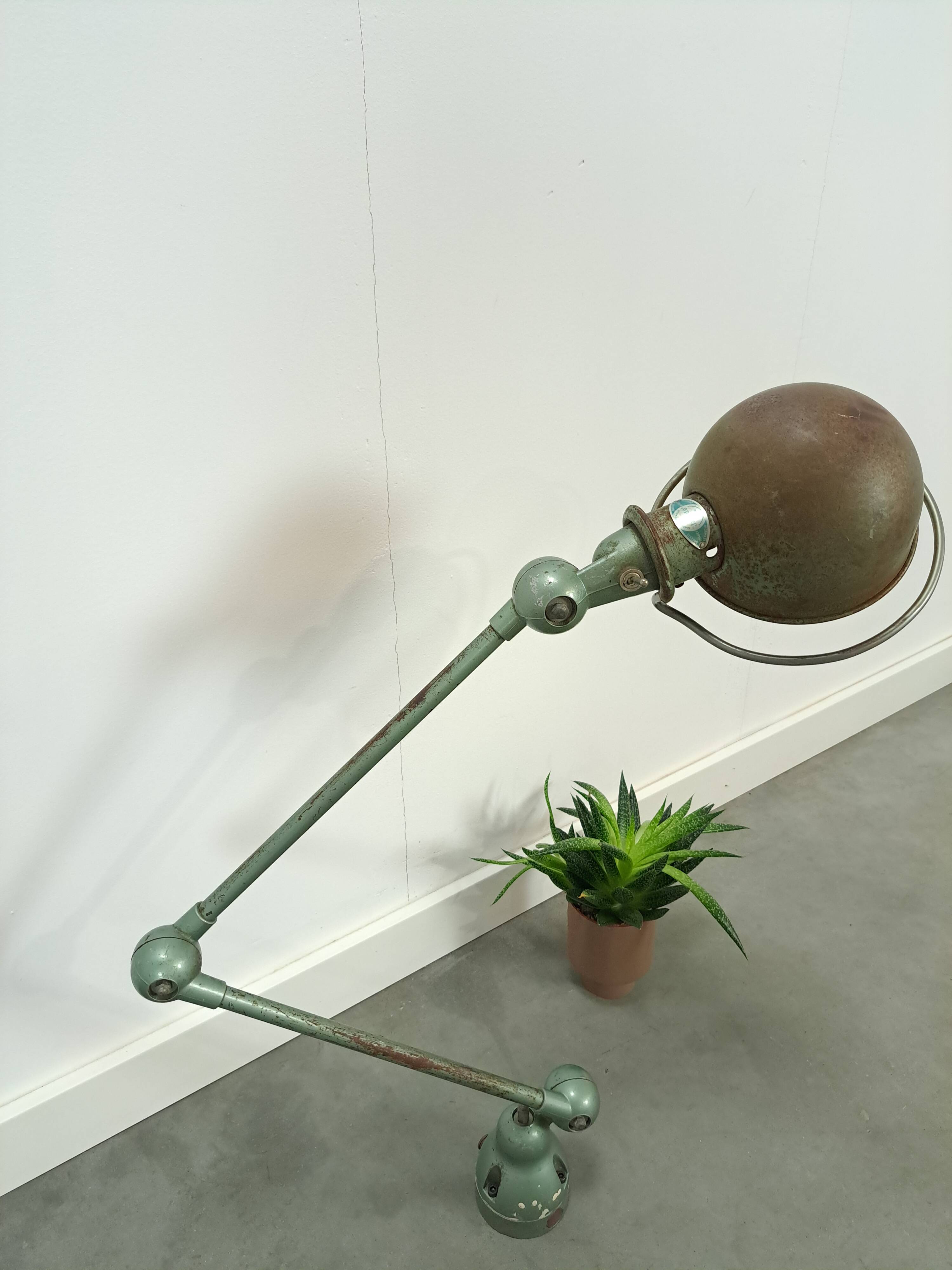 Vintage originele industriële Jielde lamp 2 armen