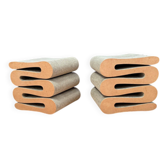 Pair of Wiggle Stools by Frank Gehry, Vitra, 1990s