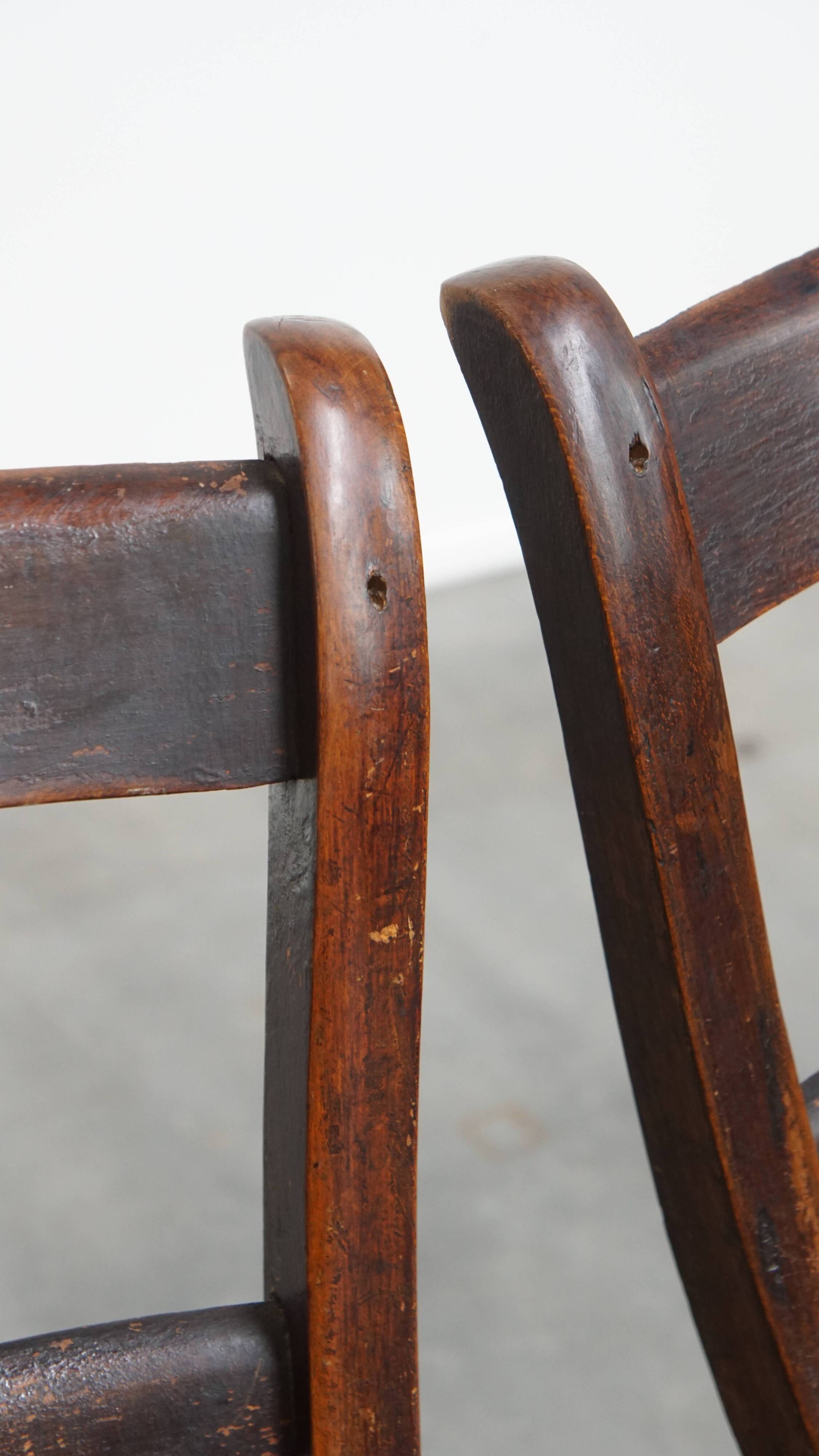 Set of 10 Antique English Oxford Dining / Kitchen Chairs