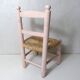 Old wooden straw chair for children