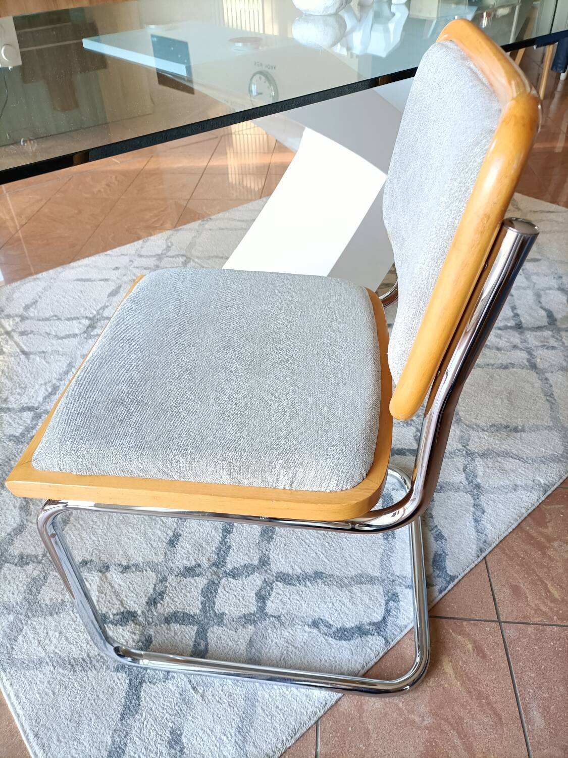 4 Cesca B32 Breuer chairs renovated beige